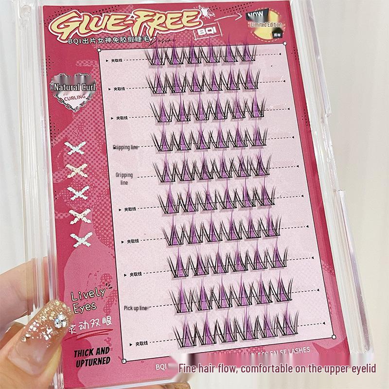 BQI Photo Goddess Glue-Free Colored False Eyelashes for Festivals & Cosplay - Beauty Makeup Tools.