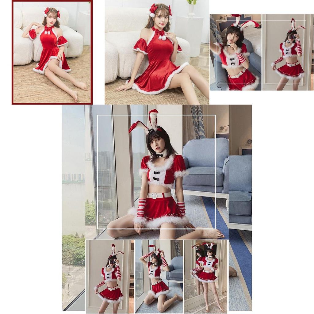Adorable Feminine Christmas Costume Suit Offering Unique Bunny Girl Design
