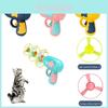 Interactive Pet Toy Gun Light-up Flying Disc For Cats And Dogs Plastic Pink/blue/yellow