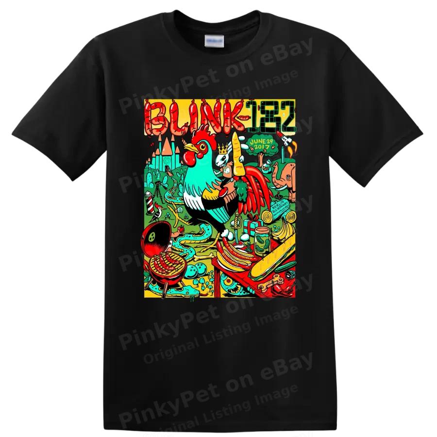blink 182 Punk Rock Band T Shirt Colorful Concert Graphic Tee Music Fan Gift