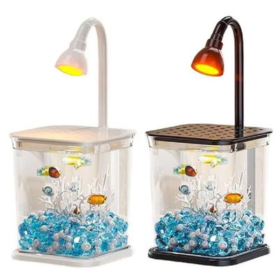 Creative Mini Desktop Fish Tank Breathable INS Plastic Clear Aquariums Silent Operation Durable Small Betta Fish Tank Home Decor