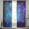 Starry Sky Symphony Galaxy Gauze Curtains For Children's Bedroom Kitchen Screen For Living Room Holiday Decor Voile Curtain