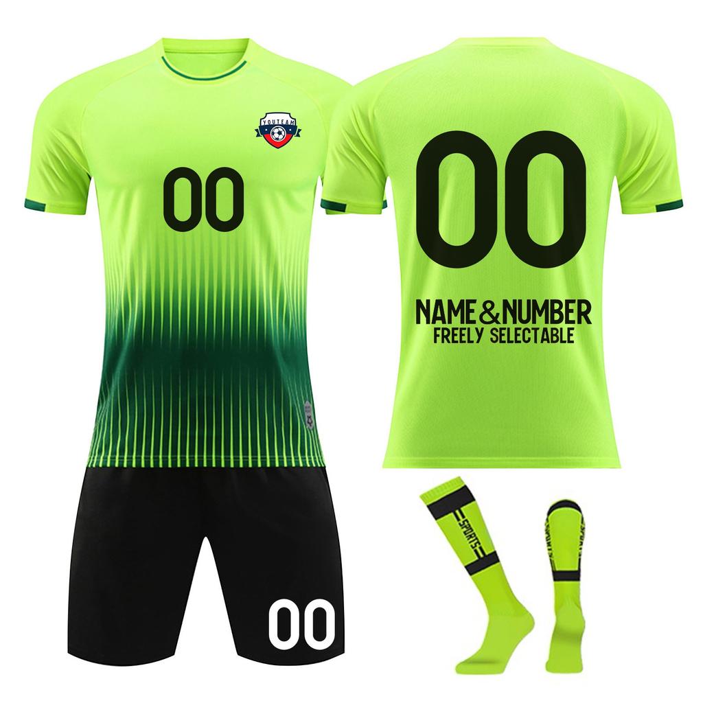 Men's Soccer Jersey Set, Breathable Quick-Dry Sportswear with Shorts and Socks, for Training and Matches