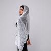 Thin Musulman Hijab Scarf Solid Color Africa Headband Soft Shiny Bubble Crepe Hijab Female
