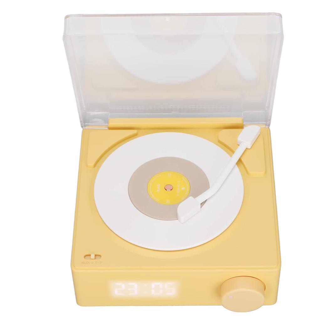 X11 Portable Retro Record Player with Built-in Receiver, 360-Degree Stereo HiFi Sound, 3 Playback Modes, and Mobile Phone Connectivity (Yellow)