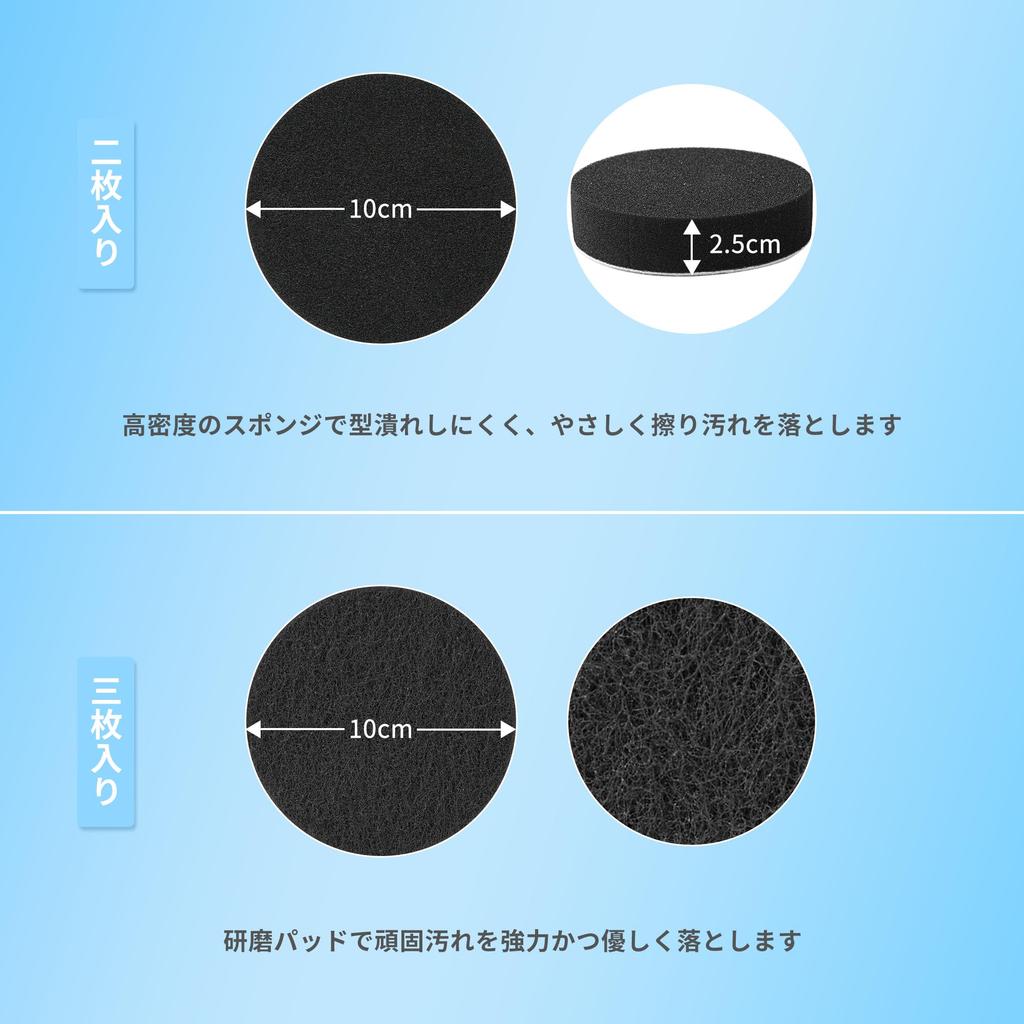 Epeios Replacement Sponge Set for Electric Cleaning Brush Replacement Pad Suitable for cleaning Compatible with Bath Polisher Sponge/Polishing