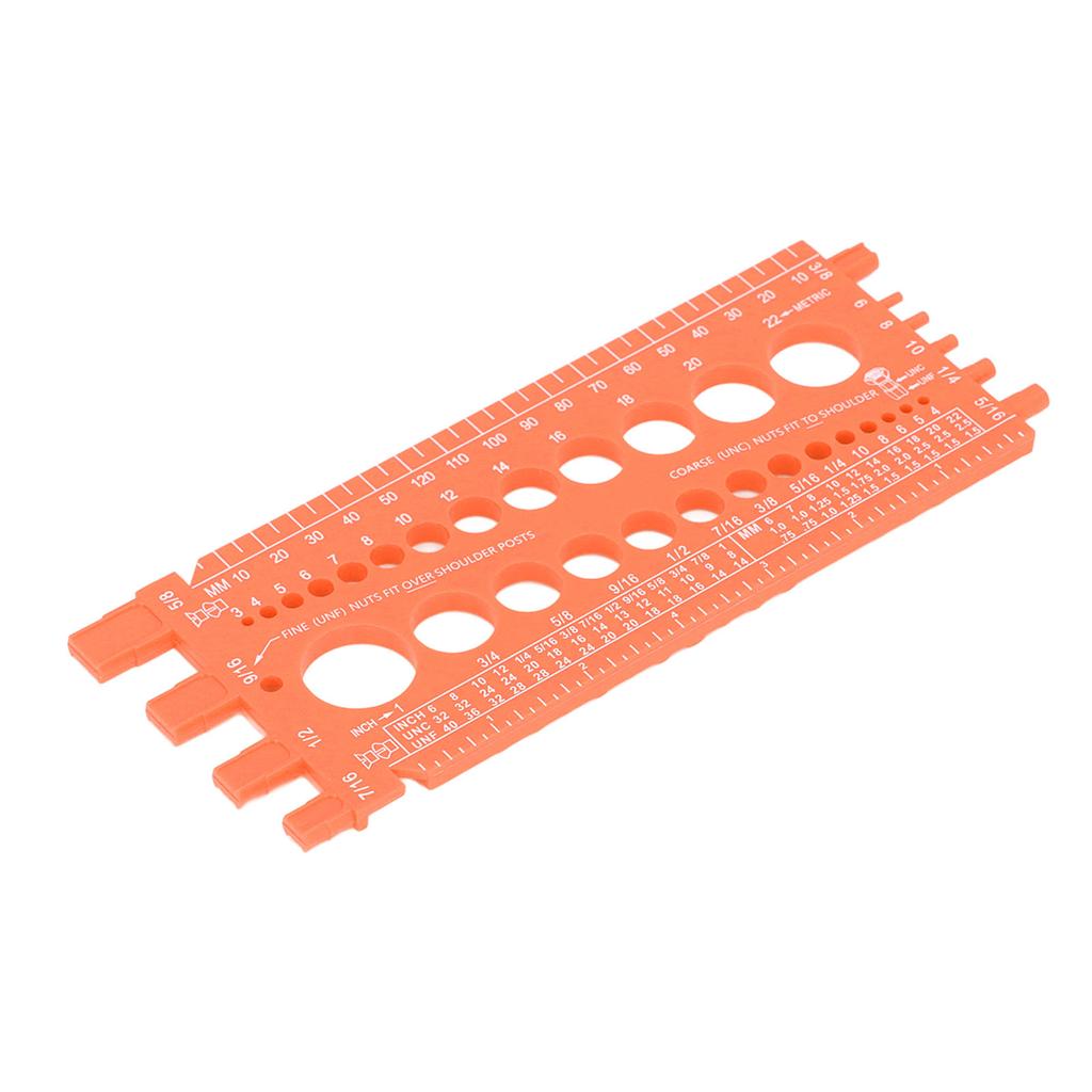 Nut Bolt Screw Gauge Multi Functional Inch Metric Quick Identification Nut Bolt Thread Checker for