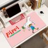 Cartoon P-Pippi Longstocking Mouse Pad Square Office Gaming Desk Mat Waterproof Non-Slip Rubber Decorative