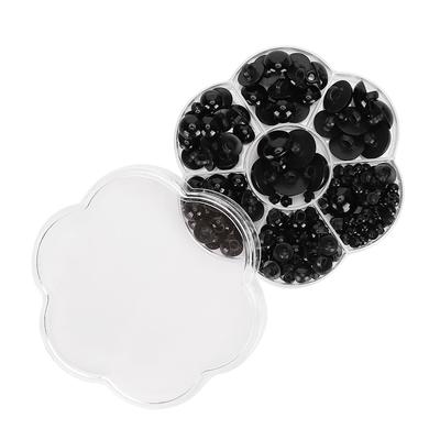 184pcs DIY Artificial Animal Eyes Black Mushroom Domed Sewing Buttons for Art Craft Kid Toys