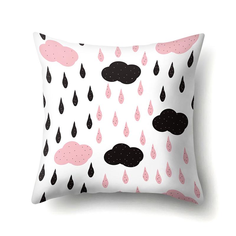 Polyester Pillowcase Automobile Decoration Home Printed Pillowcase Car Cushion Cover Bedside Pillowcase