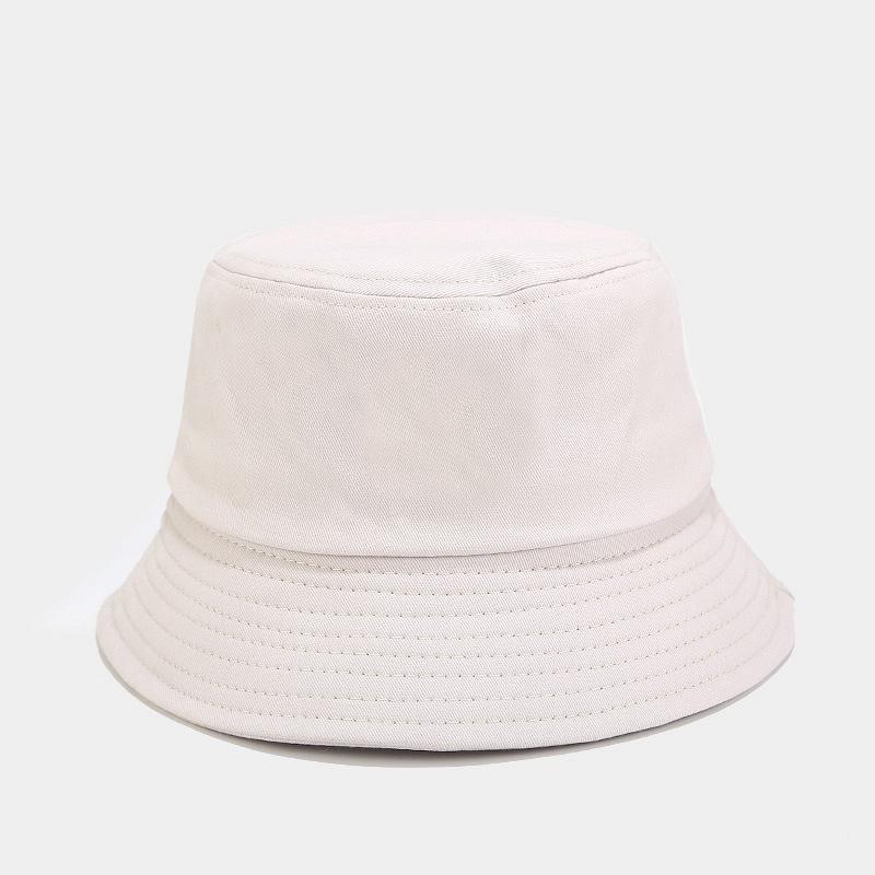 European and American New Solid Color Light Board Double-sided Bucket Hat Outdoor Sunscreen Simple Sun Hat Foldable Basin Hat