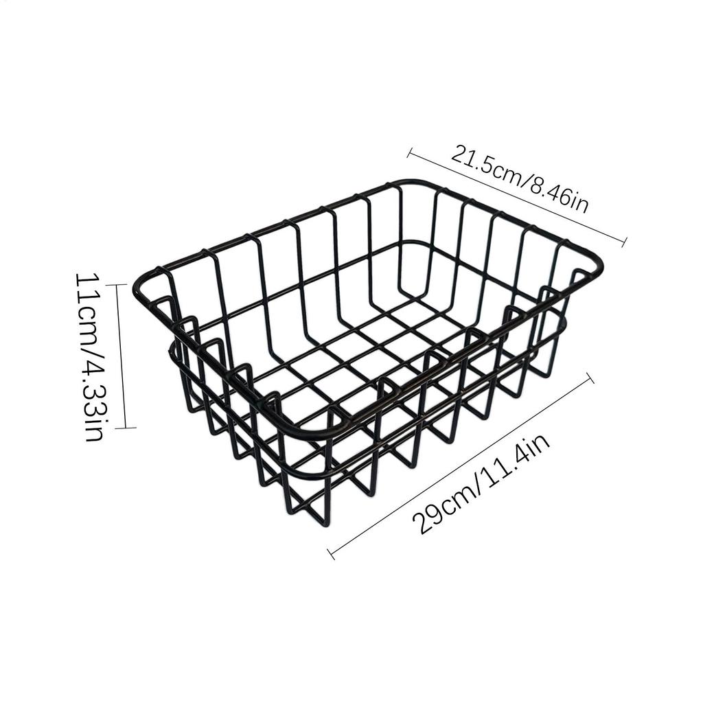 Freezer Organizer Bins Metal Wire Organizer Refrigerator Basket Cooler Storage Rack For Produce Vegetables Fruits Beverage Food