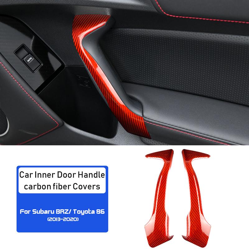 

Real Hard Carbon Fiber for Subaru BRZ Toyota 86 Scion FR-S 2013-2016 2017 2018 2019 2020 Interior Trim Door Handle Panel Sticker