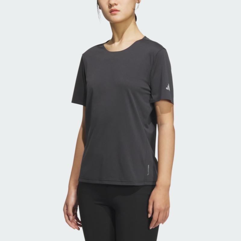 Adidas Fashionable Comfortable Breathable Casual Sports Short Sleeve T-Shirt Women Tops Black JZ2203
