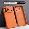 Magnetische Flüssigsilikonhülle Für iPhone 17 Pro Max 16 Pro Max 15 14 13 17e 16e Funda Für Magsafe Kabelloses Laden Weiche Abdeckung