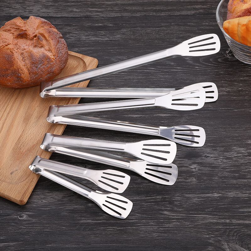 Stainless Steel Frying Shovel Clip Multifunctional Steak BBQ Tongs Frying Fish Spatula Clip Bread Clip Household Kitchen Tool