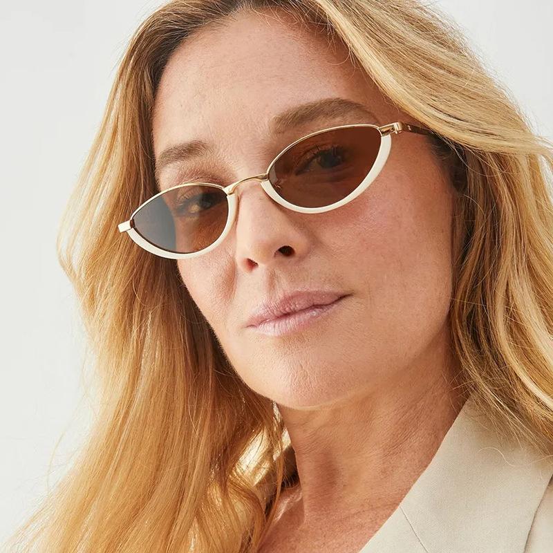 JYL Cat Eye Alloy Sunglasses Women Small Frame Vintage Metal / 33113