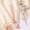 Pack of 2Pcs Handwoven Baby Pacifier Clip Chain Hand-knitting Toddler Feeding Bottle Strap Belt for Infants