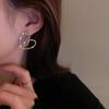 2023 New Trendy Heart Shape Big Hoop Earrings for Women Classic Hollow Stainless Steel Dangle Earring Personality Jewelry Gift