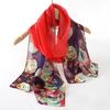 New Print Chiffon Scarf Shawl Women Sunscreen Silk Scarf Turban Long Wrap Beach Travel Outdoor Accessories Trendy Headband