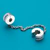 925 Silver Palted Safety Chain Mon Charm Fit Pendant Bracelet Making DIY Fashion Jewelry For Women