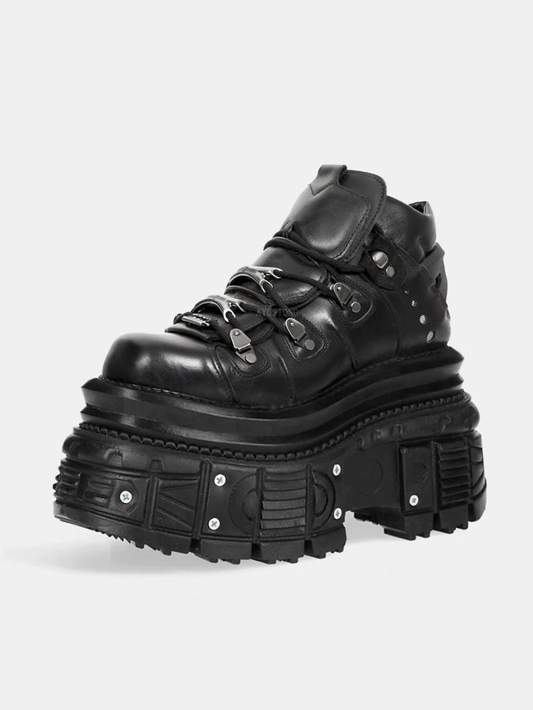 Spanish Trendy  Ultra-high Heel Platform Men's and Women's Dark Spice Muffin Punk Wind Tank Single Shoes 12cm