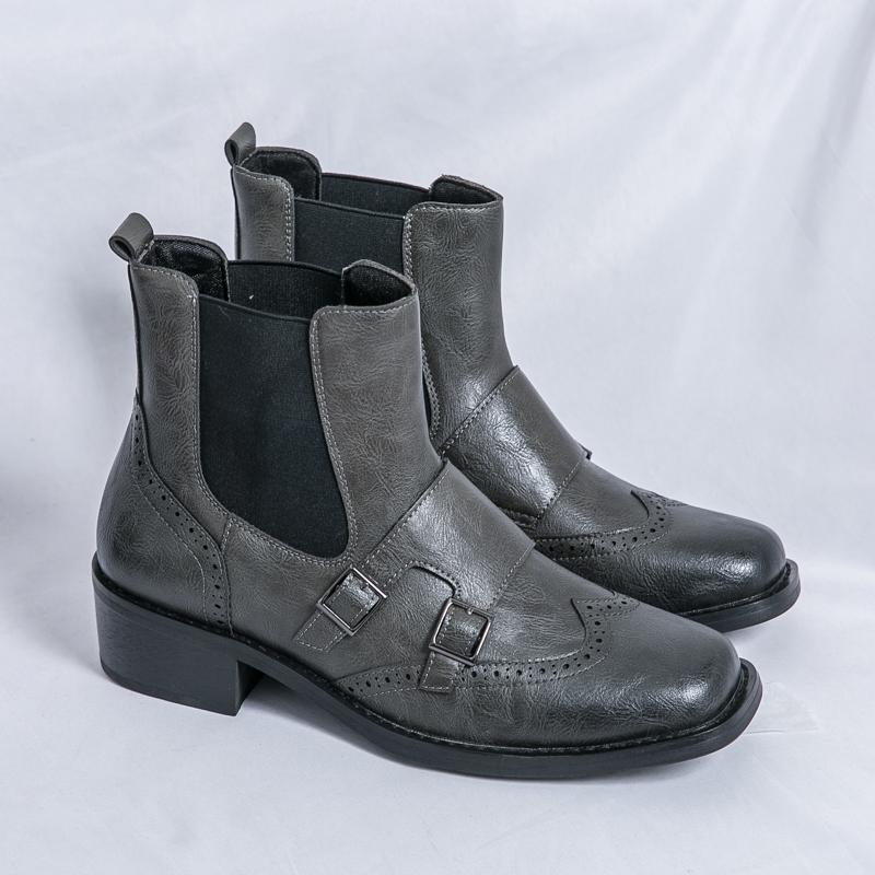 Classic Retro Style Men Leather Boots Anti-slip Wearable High-quality Soles Business Boots Men Outdoor Comfortable Driving Boots