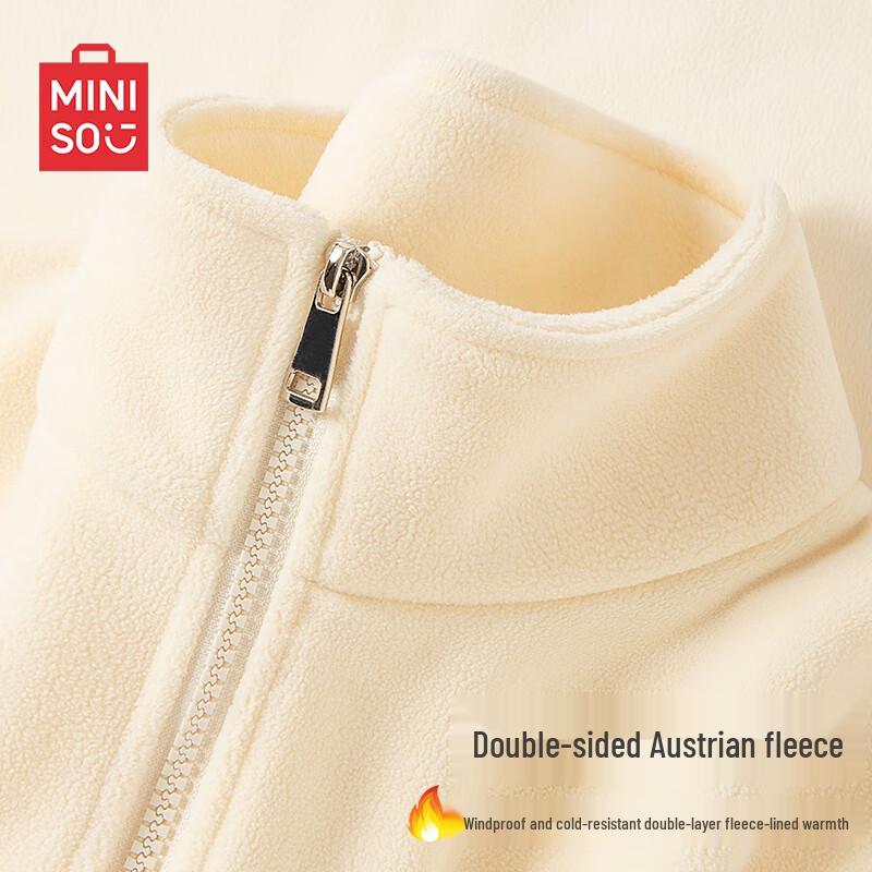 Мужская флисовая куртка MINISO со стойкой и утолщенным флисом M