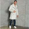 Herre Faux Fur Krage Blazer Jakke Tykk Varm Mellomlang Streetwear Vinterjakke