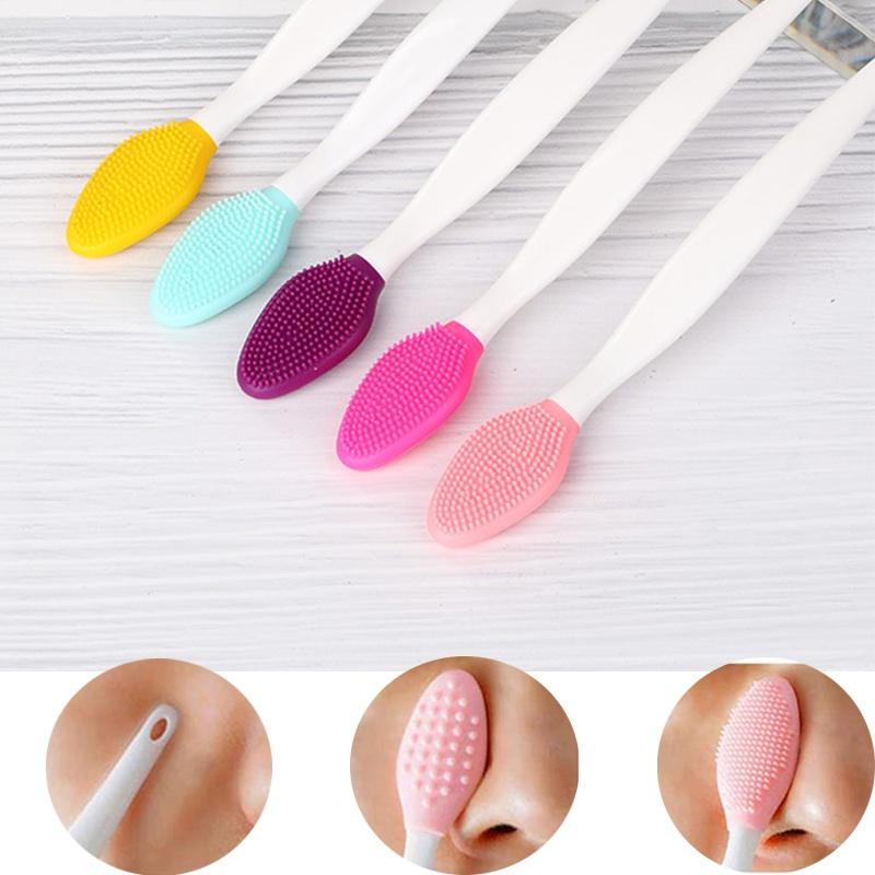 Double-sided Silicone Brush For Gentle Facial Cleansing And Circulation