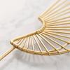 Iron Wire Woven Semicircle Iron Desk Decor  Home Study Side Table Small Decor