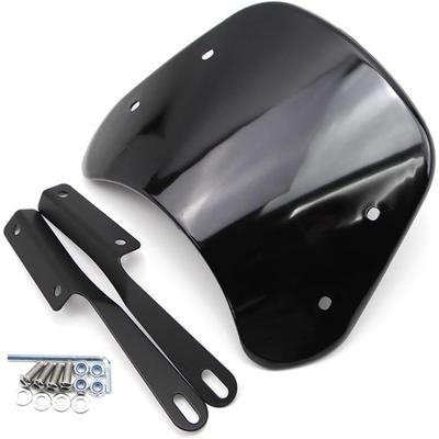Motorcycle Windshield Universal Black Windscreen for Compatible with Honda Yamaha Kawasaki Suzuki Front Wind Deflector Fairing