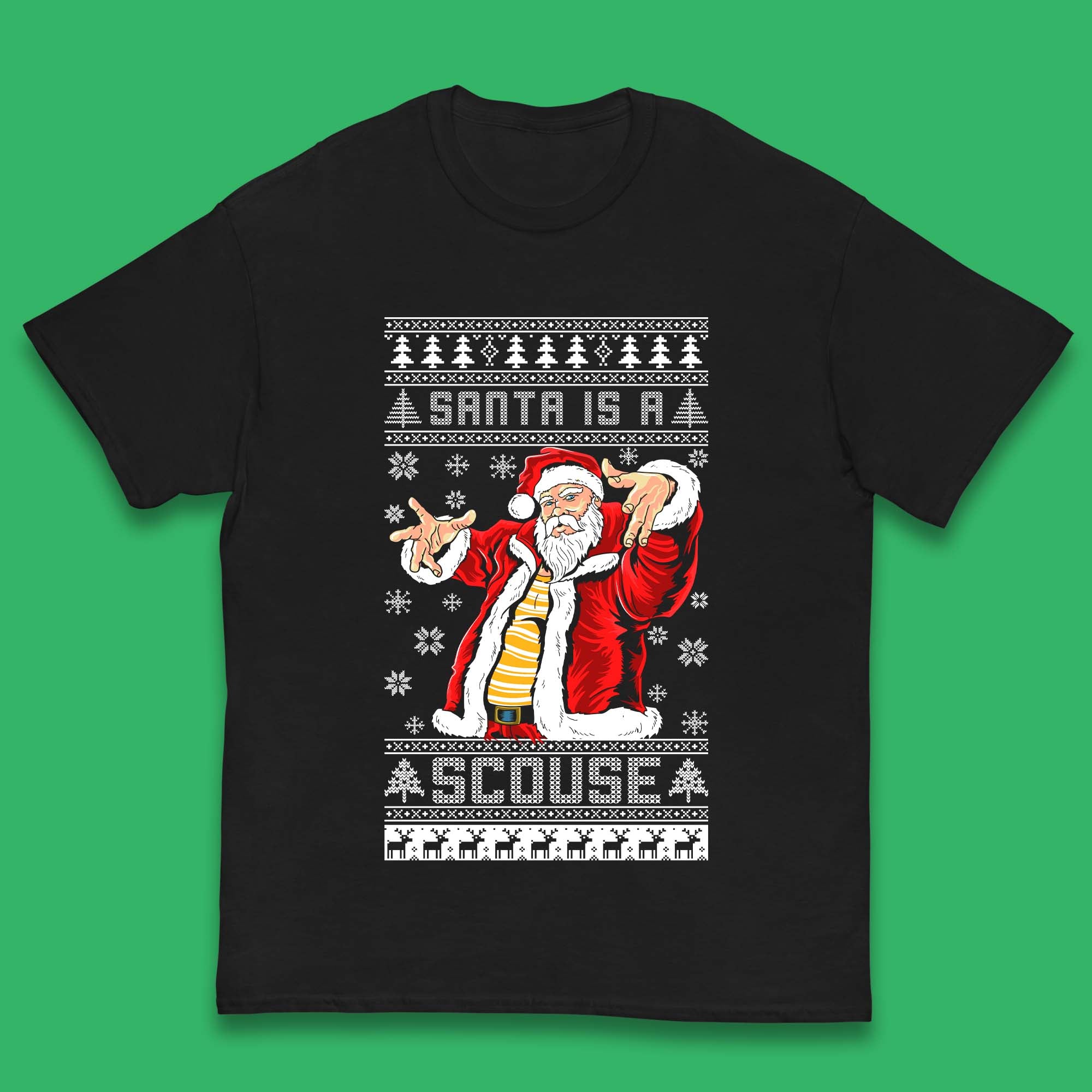 Santa Is A Scouse Christmas Kids T-Shirt 120