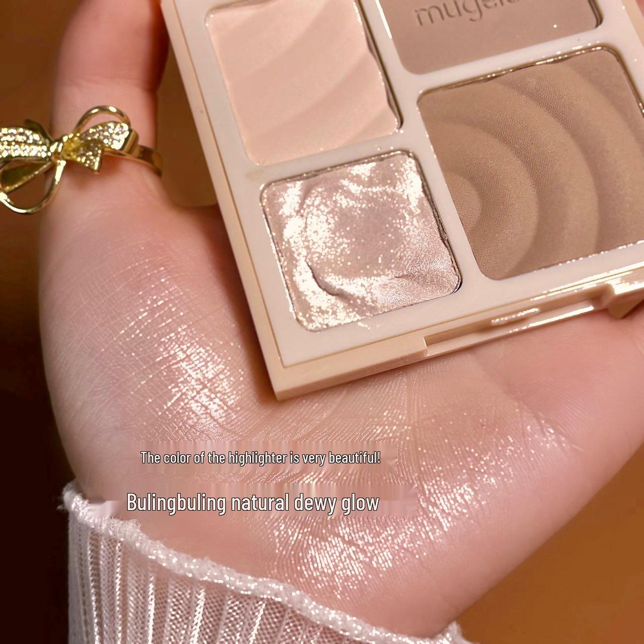 

Xiaohongshu-Inspired Four-Color Matte Contour Palette: Highlight & Define with No Powder Fallout 01# Wave Shadow