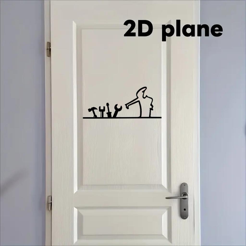 La Linea Line Art Wall Sticker Minimalist Self-Adhesive Waterproof Decal For Walls, Doors, Glass, Cars Home And Car Decoration