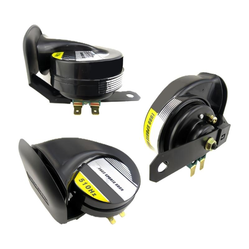 Heavy Duty 12V Metal Snail Horn Universal Fitment Loud Audible Alert Simple Mounting Weatherproof for Motorcycle Car
