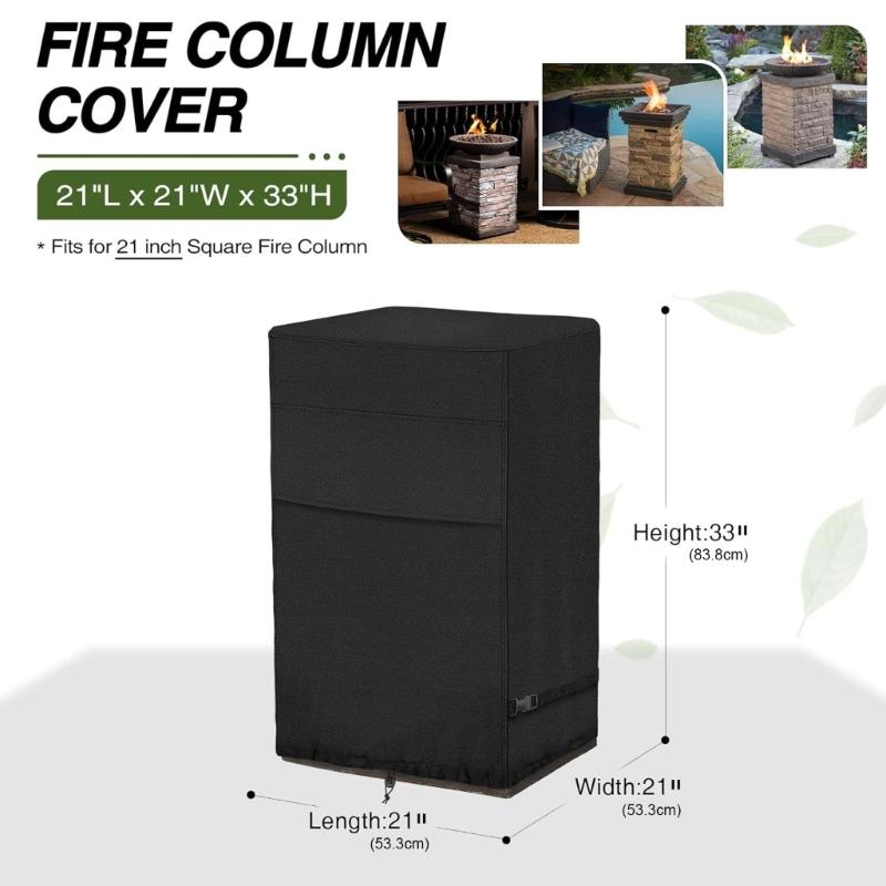 Telo di copertura per colonna antincendio impermeabile e resistente in acciaio 420D, protezione per esterni, pieghevole, soluzione di stoccaggio.