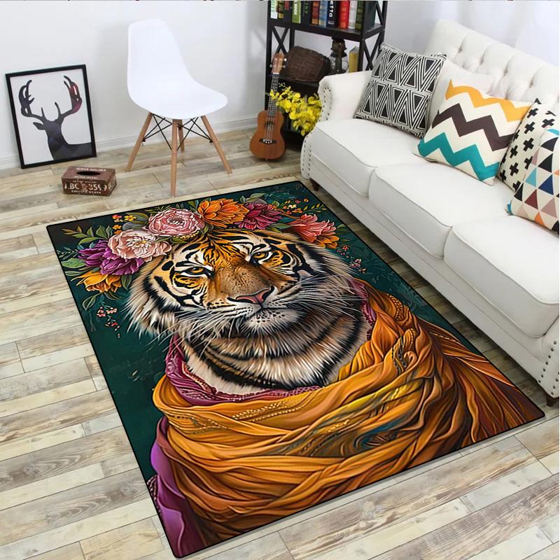 1Pc Flowers Animal Rug - Home carpet Office Decorative Carpet For Living Room Bedroom Door Mat Floor Rug Computer Chair Area Rug