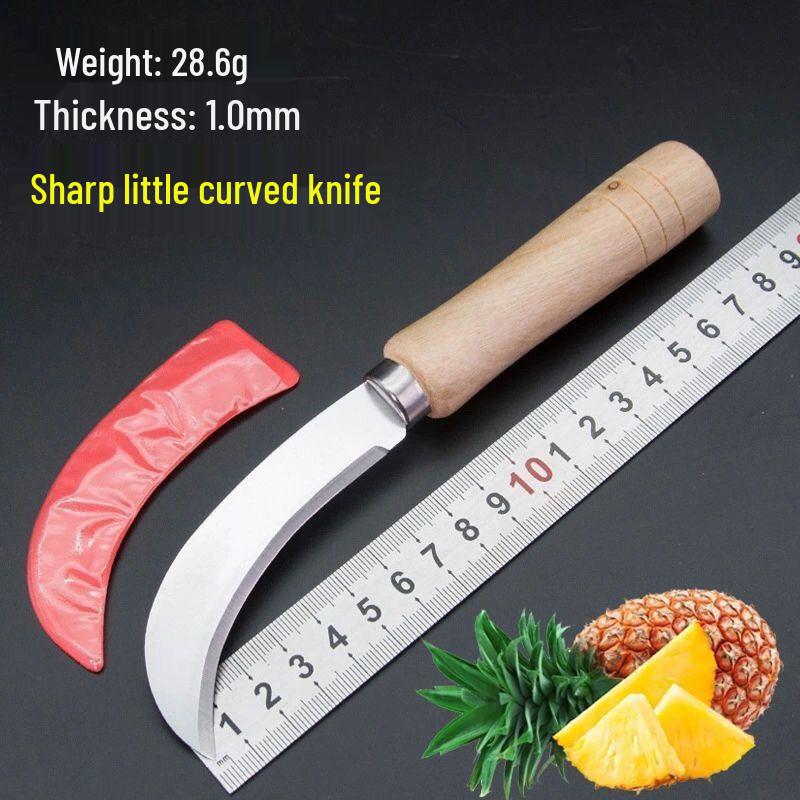 Versatile Curved Knife for Pineapple, Banana, Fruits, Vegetables, and Chives