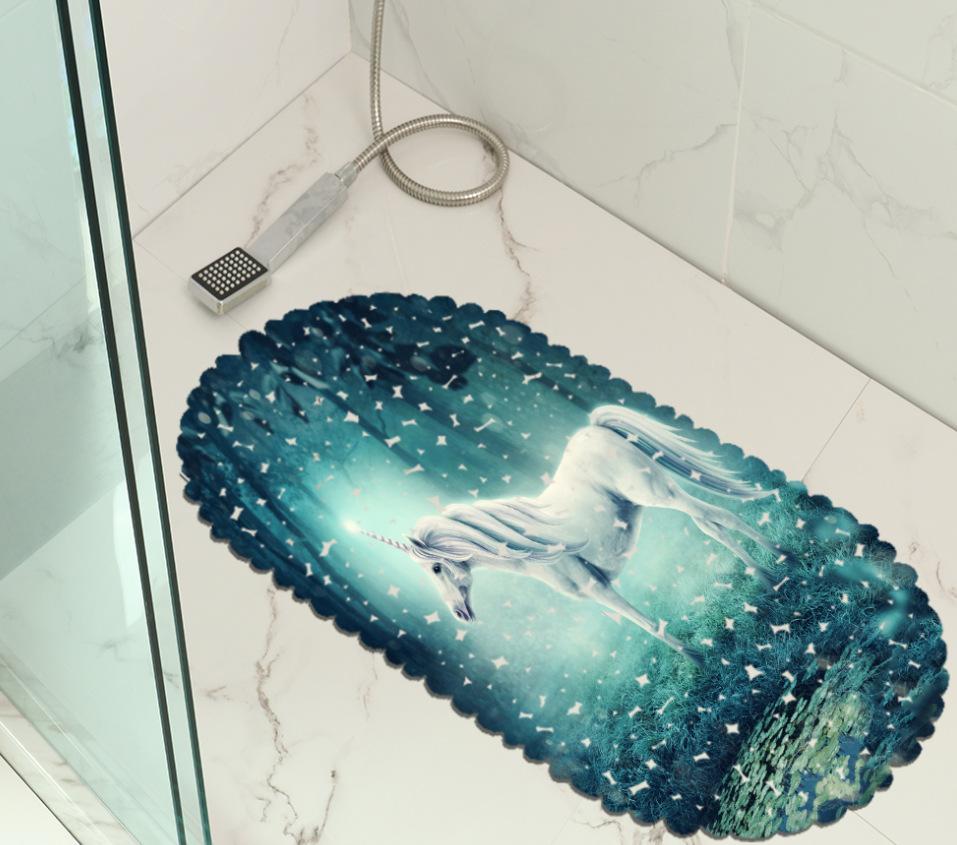Ocean World Map Balcony Bathroom Mat Hydrophobic Non-Slip Door Mat Swimming Pool Public Places Non-Slip Floor Mat