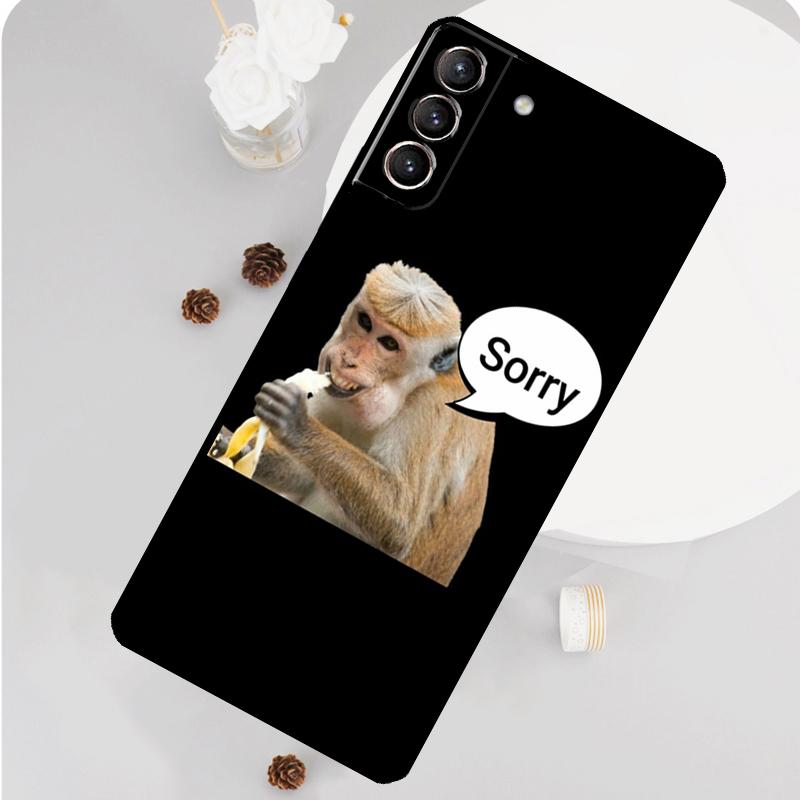 

Monkey Sipping Capri Meme Phone Case For Samsung Galaxy S26 S23 Ultra S20 S21 S22 S24 S25 Plus S10 S25 FE Funda Cover Galaxy S21Ultra