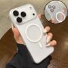 Magnetic Translucent Phone Case For iPhone 17 16 15 14 13 12 Pro Max Plus Air For Magsafe Lens Film Protection Hard Clear Cover