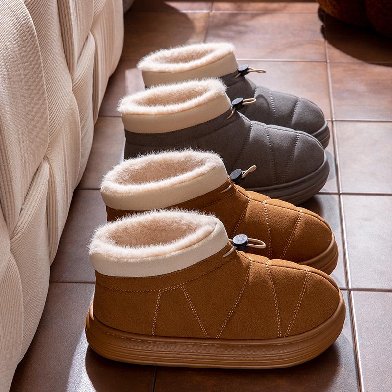 Warm Fate Cixi cotton shoes wear piled and thickened winter snow boots bundle lazy cotton shoes