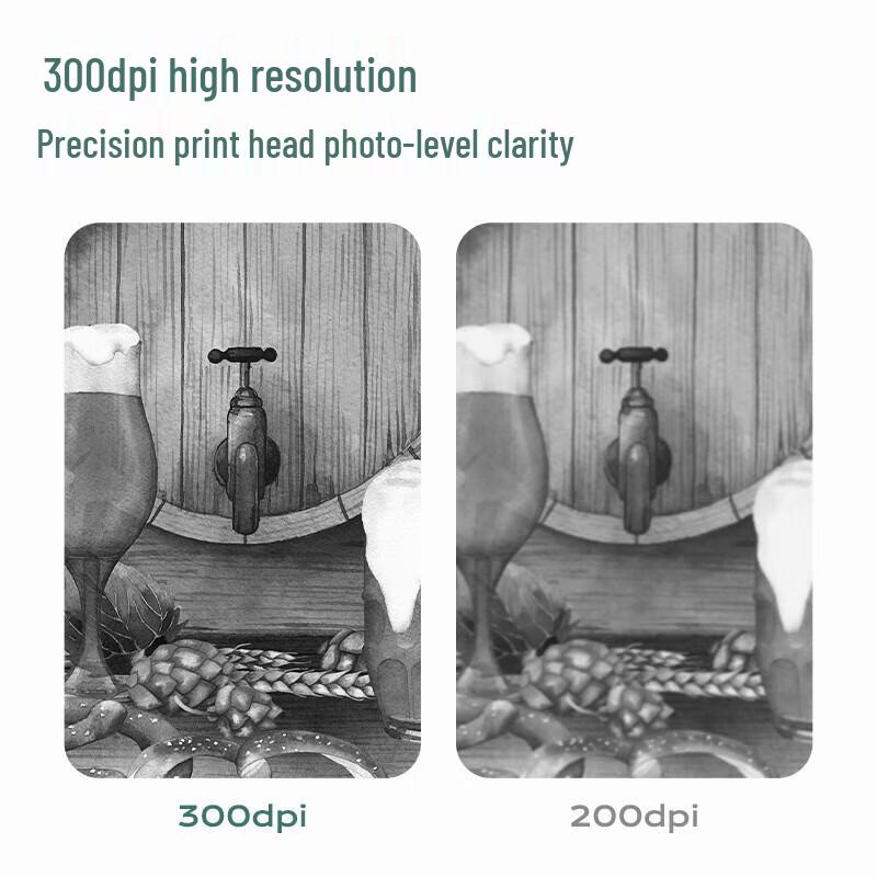 Deli GE221 Bärbar Termisk Skrivare för Studiestudier