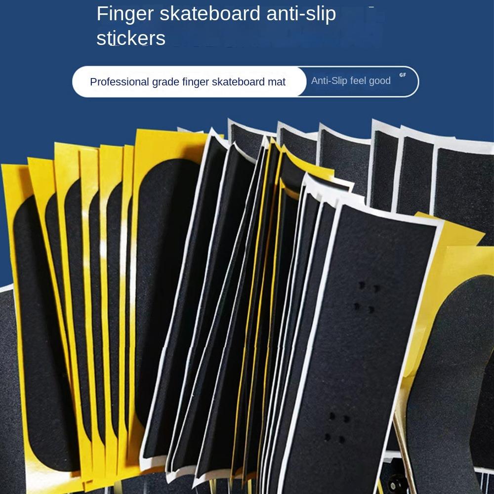 

1/6Pcs Black Fingerboard Grip Tapes Foam Grip Non-slip Stickers New Fingerboard Deck Stickers 28mm100mm-Black 6pcs
