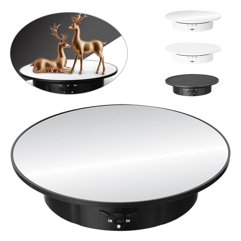 Motorised Rotating Carousel with Remote Control, Jewelry Display, Photography and Video, 360 Degrees, 3-position Adjustment