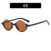 Half-frame round rice nail sunglasses, new trendy sunshades, sunglasses, UV-proof sunglasses