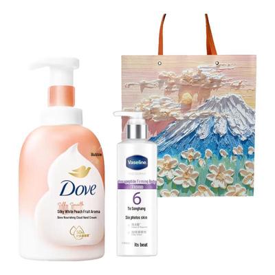 White Peach Foaming Shower Mousse & Firming Body Lotion Set