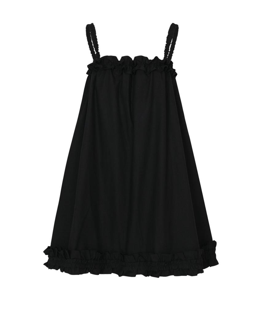 Lulu Seoul Forest Frill Mini Dress (Black)