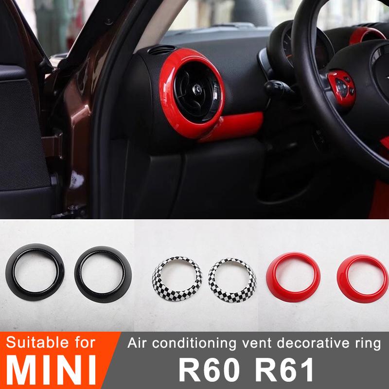 For MINI JCW R60 R61 Countryman Car Air Conditioning Vent Decorative Ring Interior Protection Sticker Modification Accessories